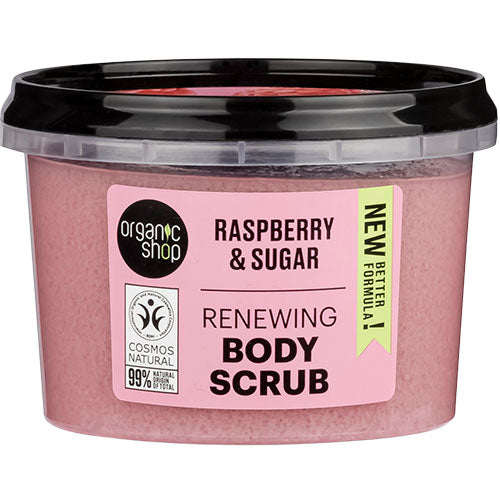 Organic Shop Renewing Body Scrub - Raspberry | 250 ML fra Organic Shop