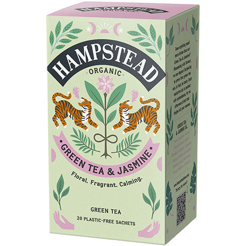 grønn te og Jasmine Ø fra Hampstead Tea