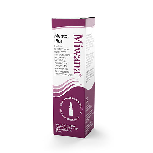 Nesespray Mentol Pluss fra Miwana