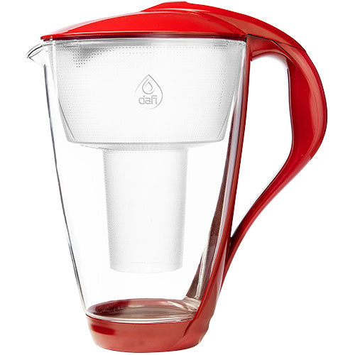 Vannfilter Kanne Glass 2,0 L Rød fra Dafi