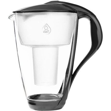 Vannfilter Kanne 2 Liter Glass, Antracitgrå fra Dafi