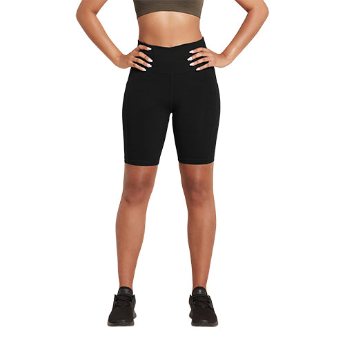 Boody Motivate 8" High-waist Shorts Black | Str. S fra Boody