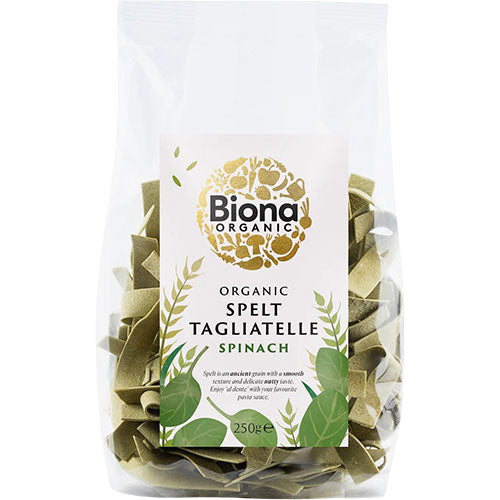 Spelt Tagliatelle Spinatpasta Øko fra Biona Organic