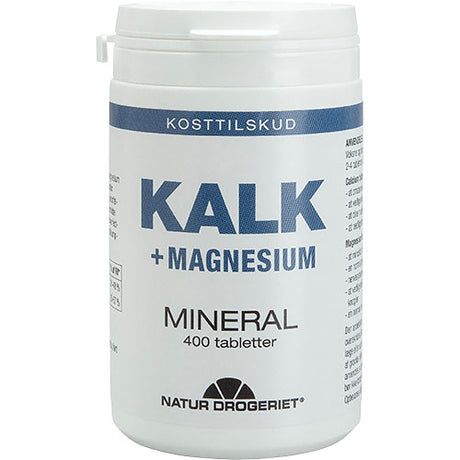 Natur-Drogeriet Kalk + Magnesium | 400 Tabl. fra Natur-Drogeriet