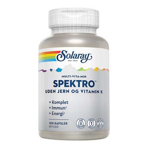 Spektro Multi-Vitamin u. Jern & vitamin K2 fra Solaray