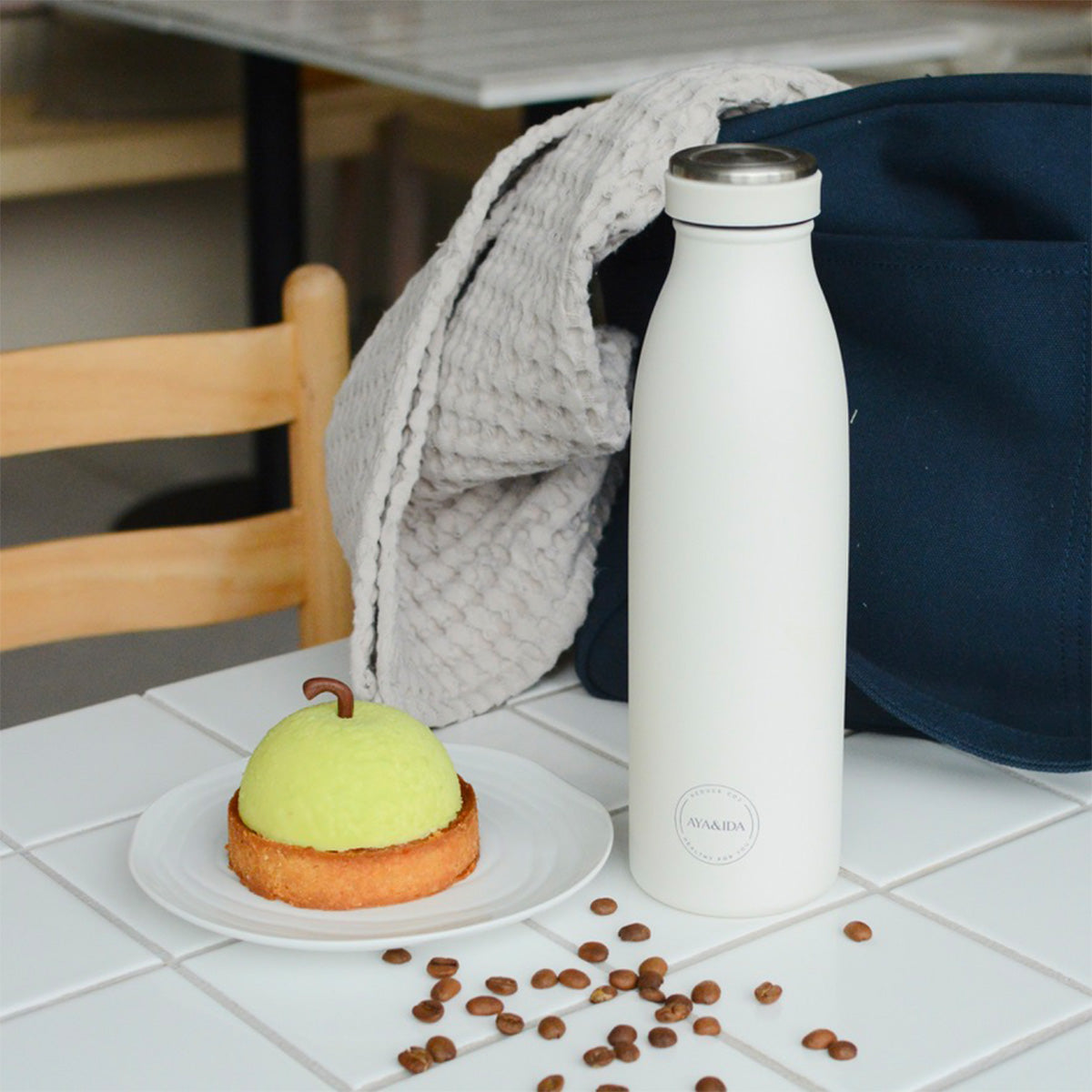 Termos Drikkeflaske Rustfritt Stål Vinterhvit fra AYA&IDA