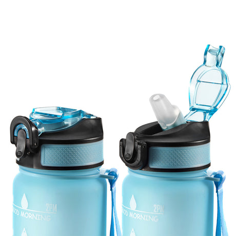 Motivasjons flaske 1 Liter Lyseblå fra Motivational Bottle