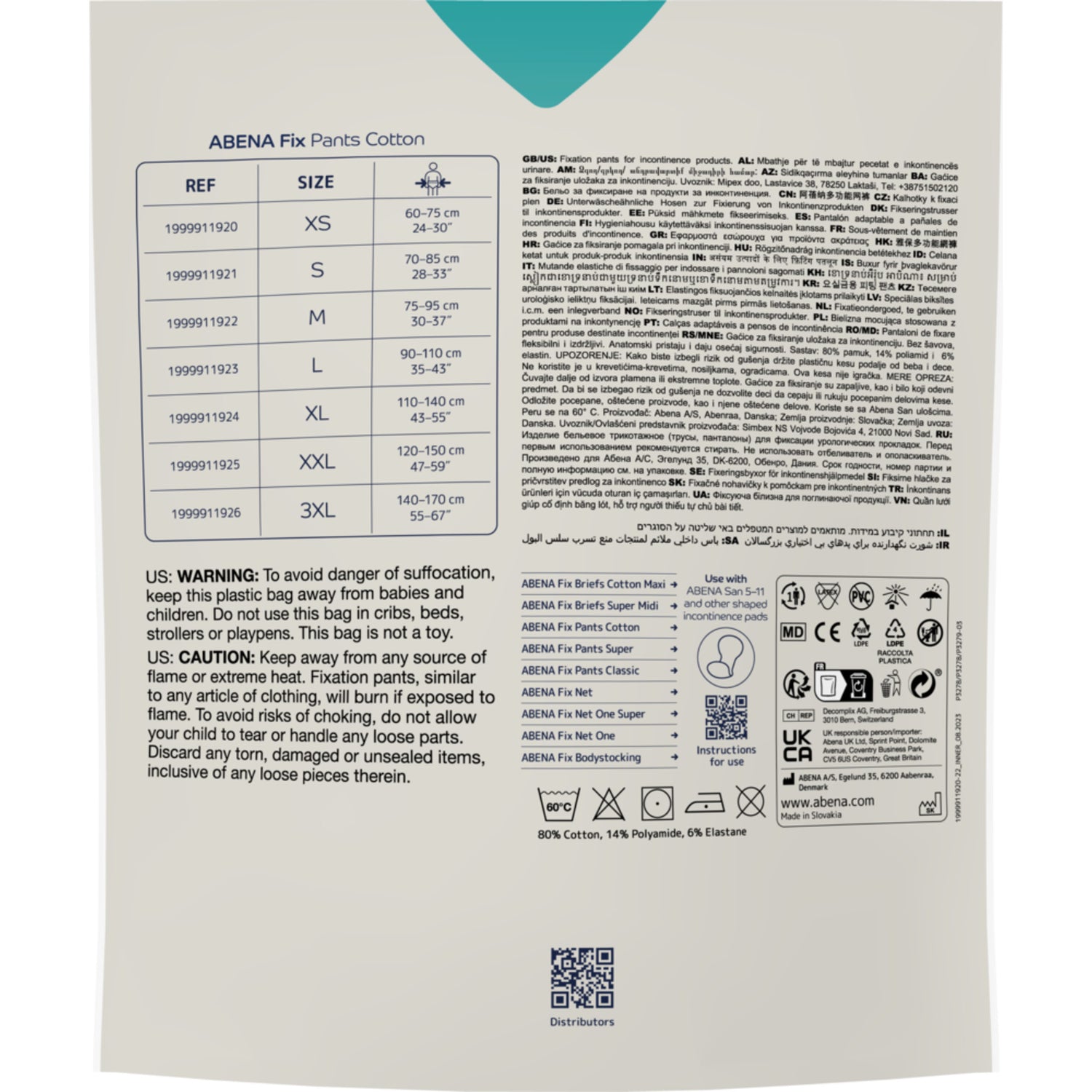 Fix Pants Fikseringsbukser Bomull, L med ben fra Abena