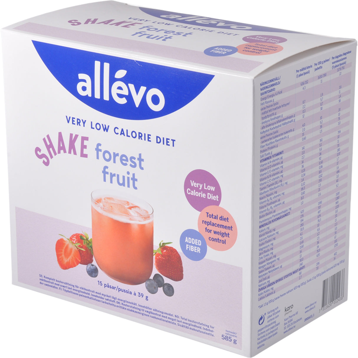 Allévo Shake Skogsbær VLCD fra Allevo