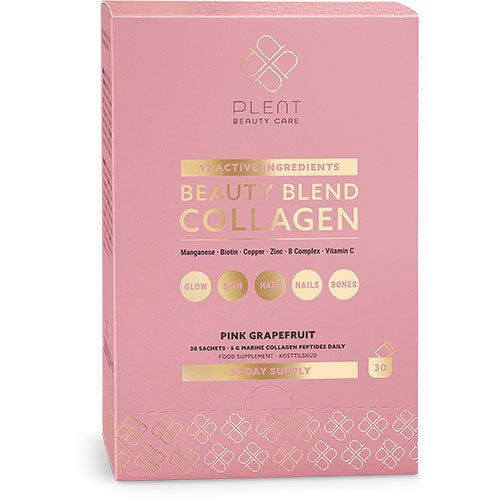 Beauty Blend Collagen - Rosa Grapefrukt 30 x 5 gr fra Plent