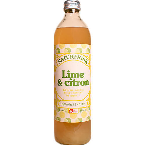 Naturfrisk Lime & Sitronsaft Økologisk | 500 ml fra Naturfrisk
