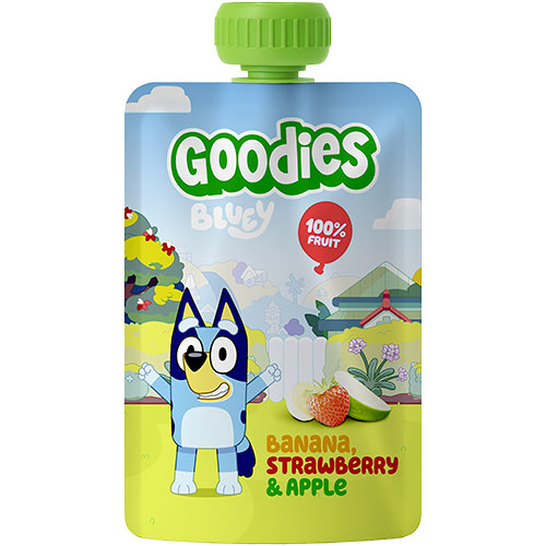 Goodies Bluey banan, jordbær & eple smoothie | 100 gr