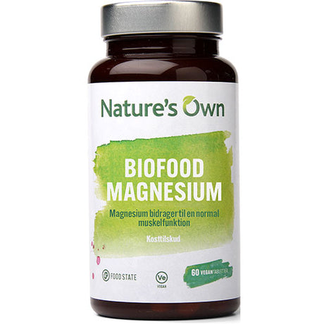 Natures Own Biofood Magnesium | 60 Tabl. fra Natures Own