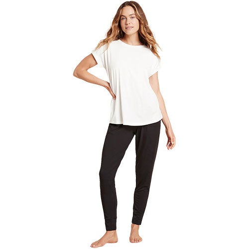 Boody Downtime Lounge Top Hvid | Str. L fra Boody