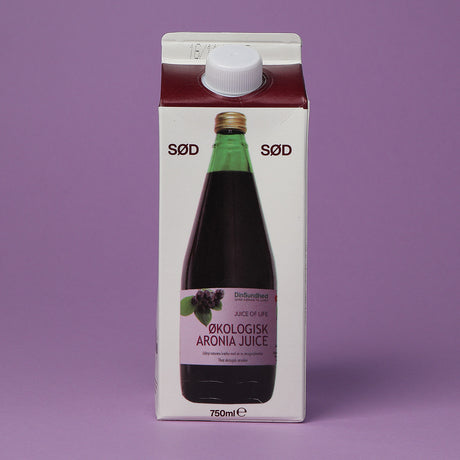 Aronia (Svartsurbær) Saft,Søt Smak, m. Rørsukker Øko - fra Livets frugt saft