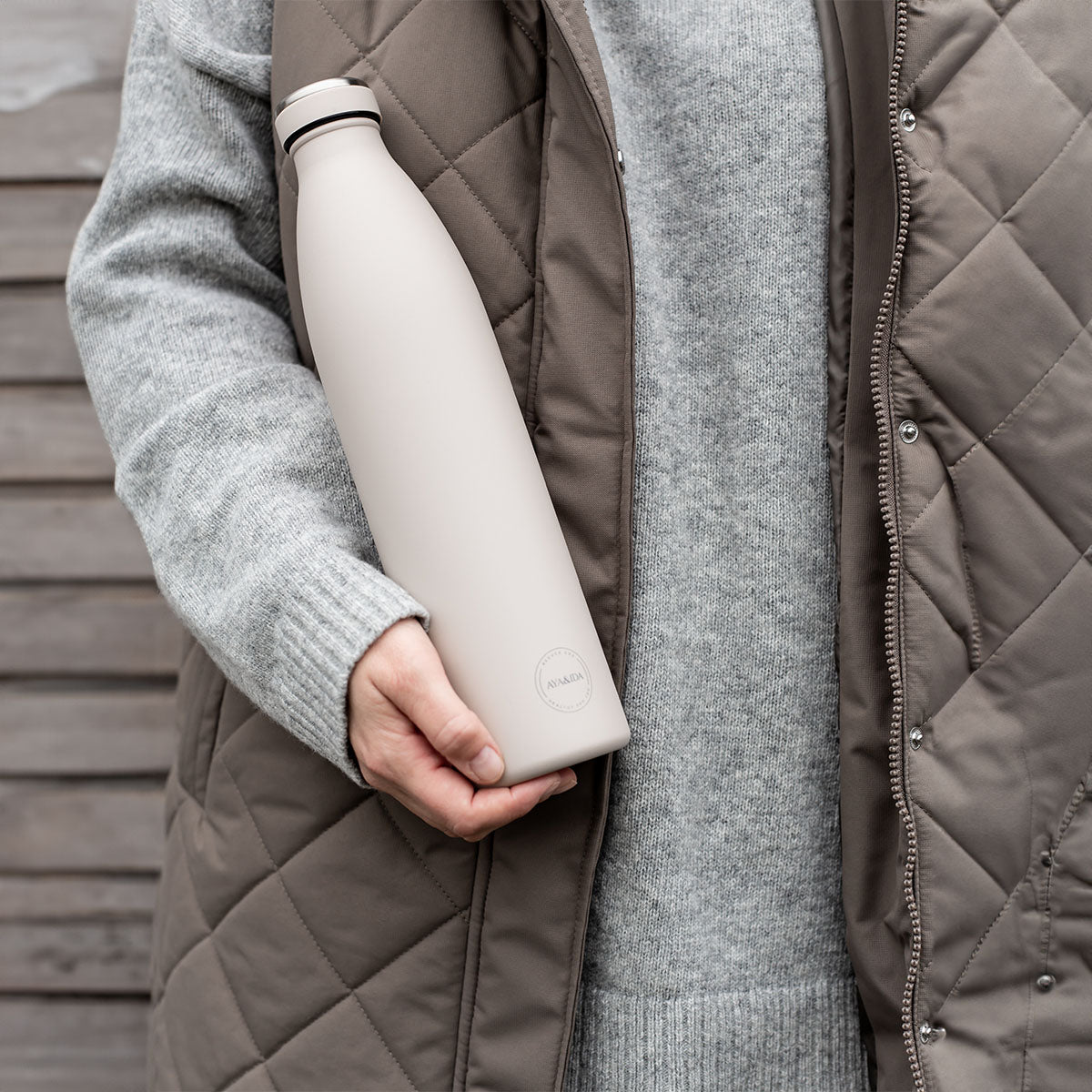 Termos Drikkeflaske Rustfritt Stål Krembeige fra AYA&IDA