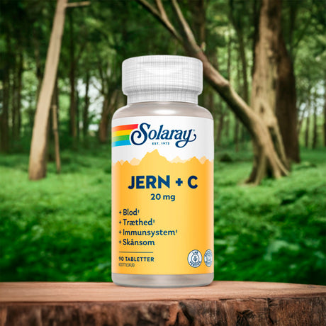 Jern + C-Vitamin Kapsler fra Solaray