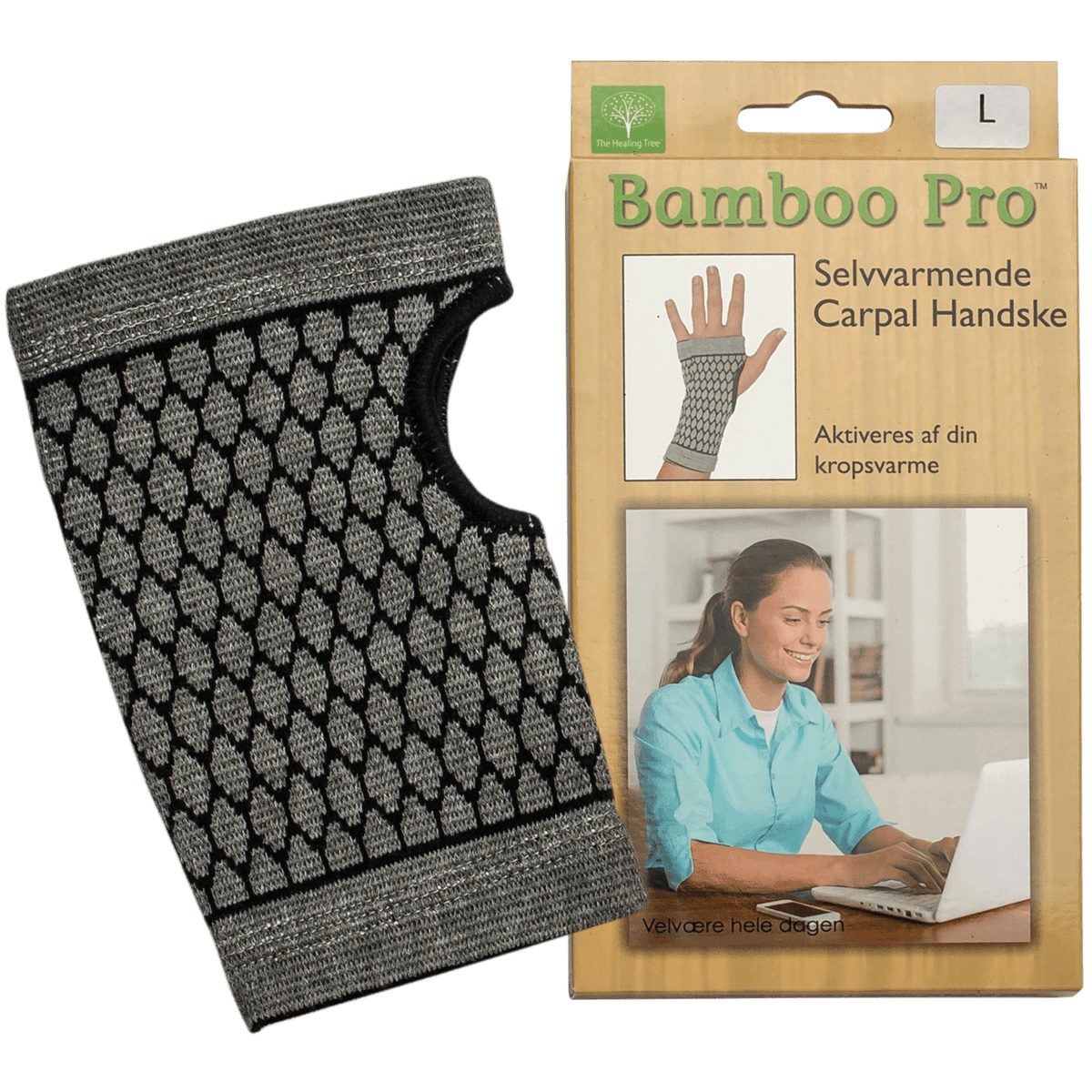 Bamboo Pro Carpal Handske | Str. L