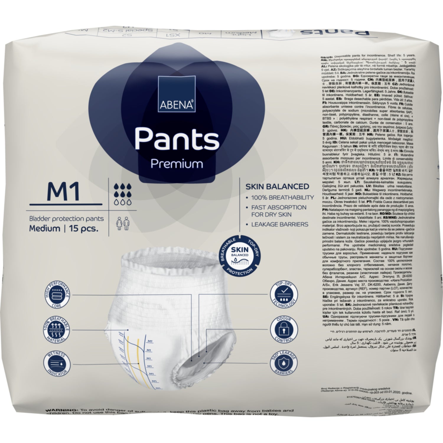 Pants Bukser M1 Inkontinens, Premium fra Abena