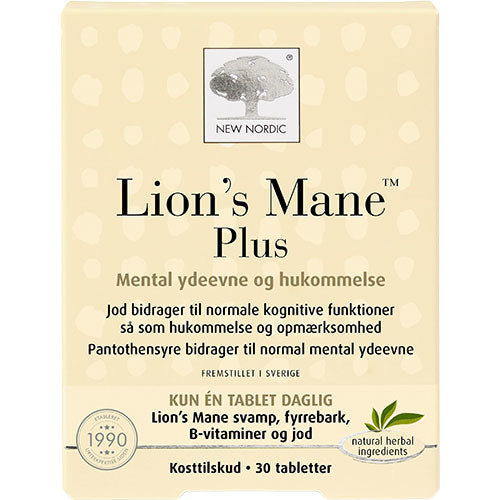 New Nordic Lion's Mane Plus | 30 Tabl. fra New Nordic
