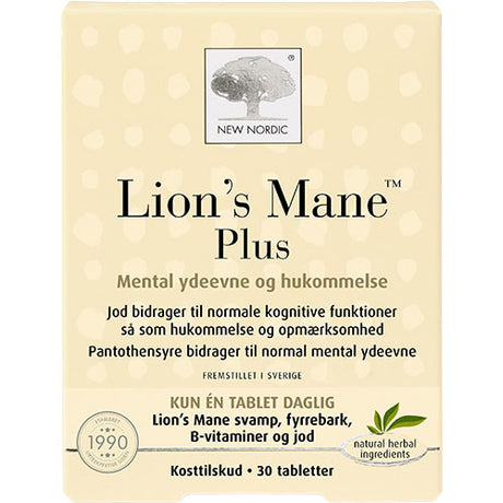 New Nordic Lion's Mane Plus | 30 Tabl. fra New Nordic
