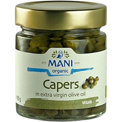 Mani Organic Kapers i olivenolje Øko fra Mani Organic