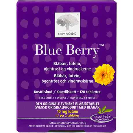 New Nordic Blue Berry | 120 Tabl. fra New Nordic