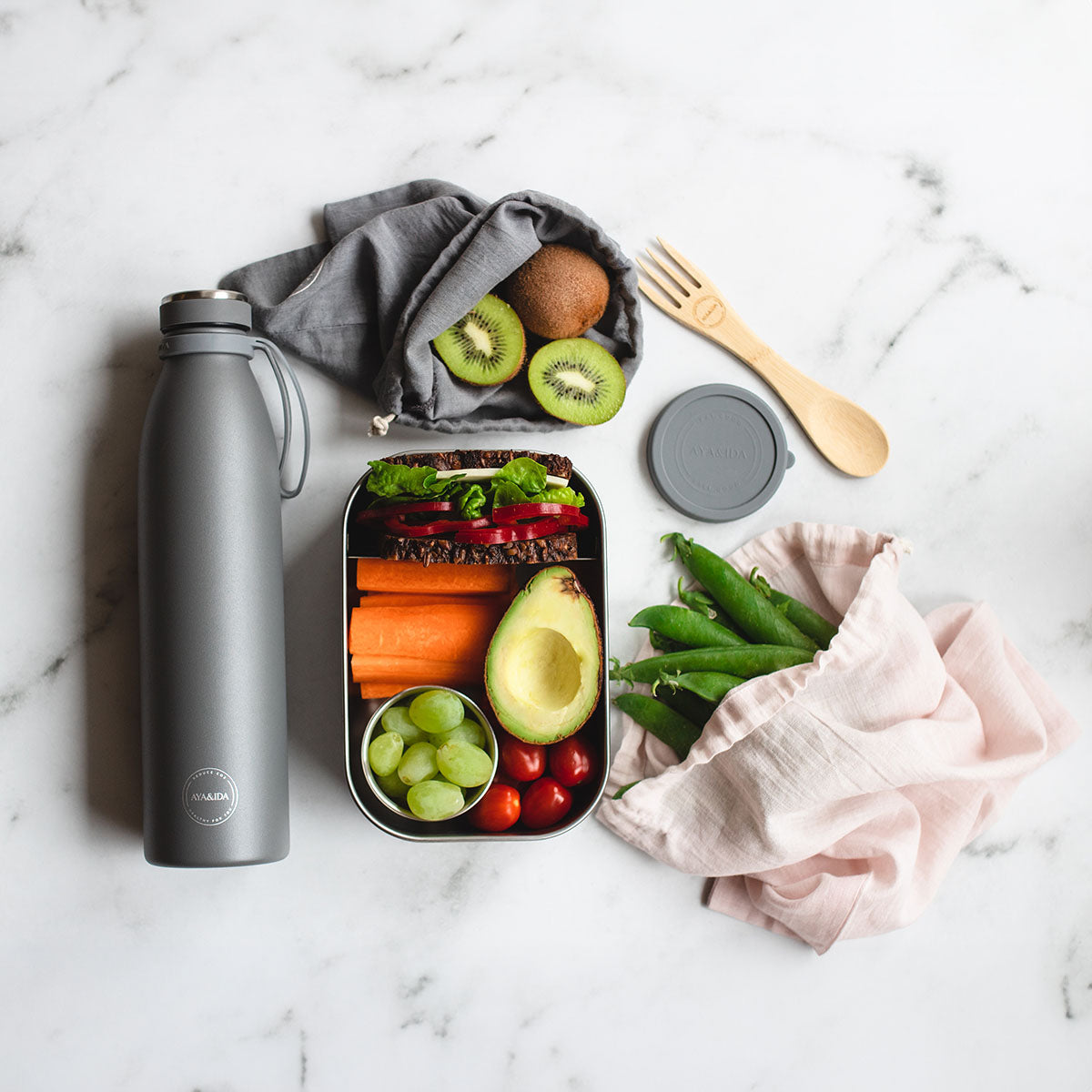 Lunsjboks Mørk Grå fra AYA&IDA