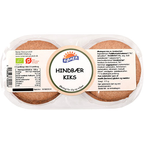 Kjeks M/bringebærfyll Økologisk fra Rømer