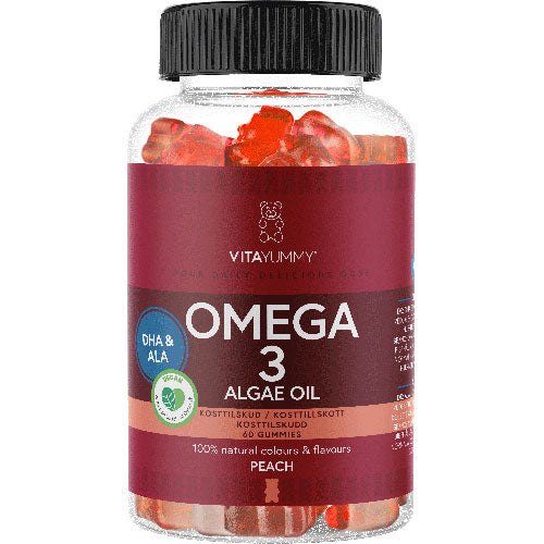 VitaYummy Omega 3 Peach | 60 vingummi fra VitaYummy