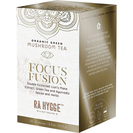 Rå Hygge Focus Fusion - Lion's Mane Green Tea Ø | 16 br fra Rå Hygge