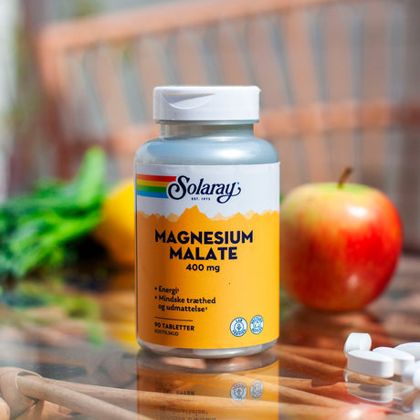 Solaray Magnesium Malate | 90 Tabl. fra Solaray