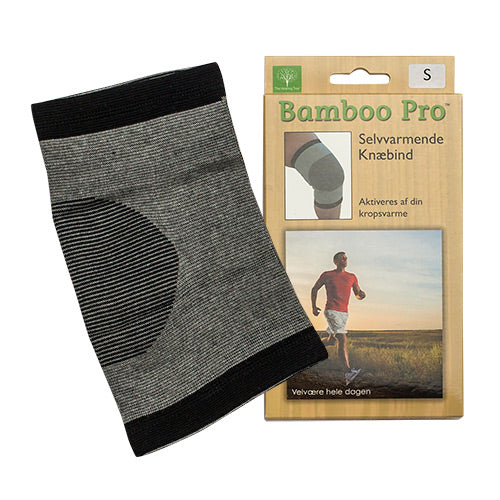 Bamboo Pro Knæbind Selvvarmende 37-40 cm | Str. S fra Bamboo Pro
