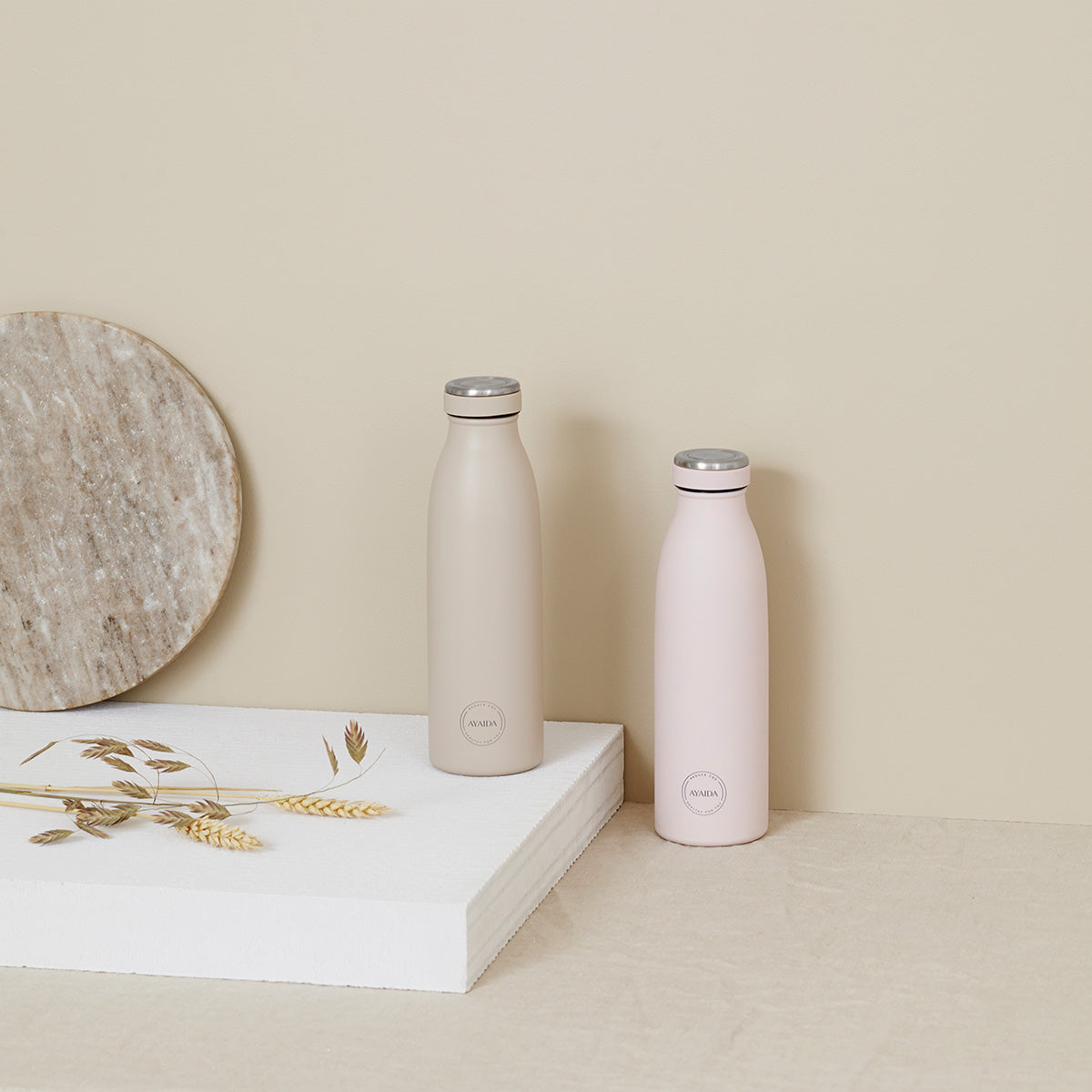 Termos Drikkeflaske Rustfritt Stål Krembeige fra AYA&IDA