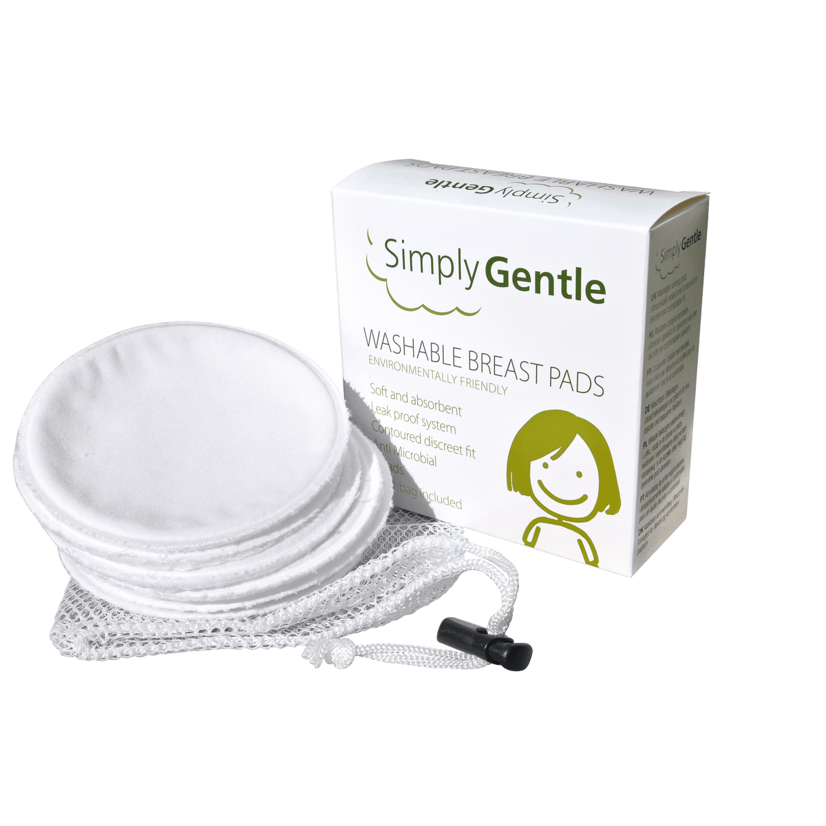 Simply Gentle Ammeinnlegg vaskbare | 6 st