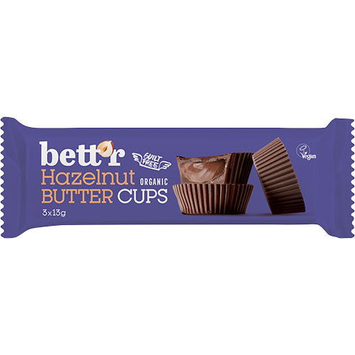 Sjokoladepraliner fylt med hasselnøttsmør Øko fra bett’r