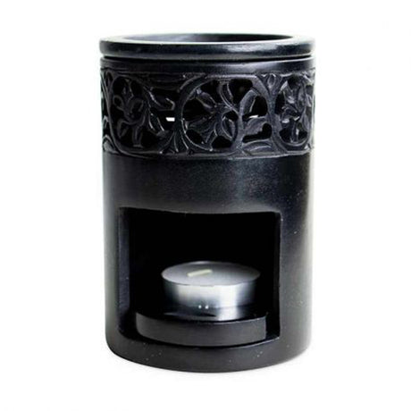 Duftlampe (Svart Kleberstein) 8 X 11cm Høy fra Aromandise