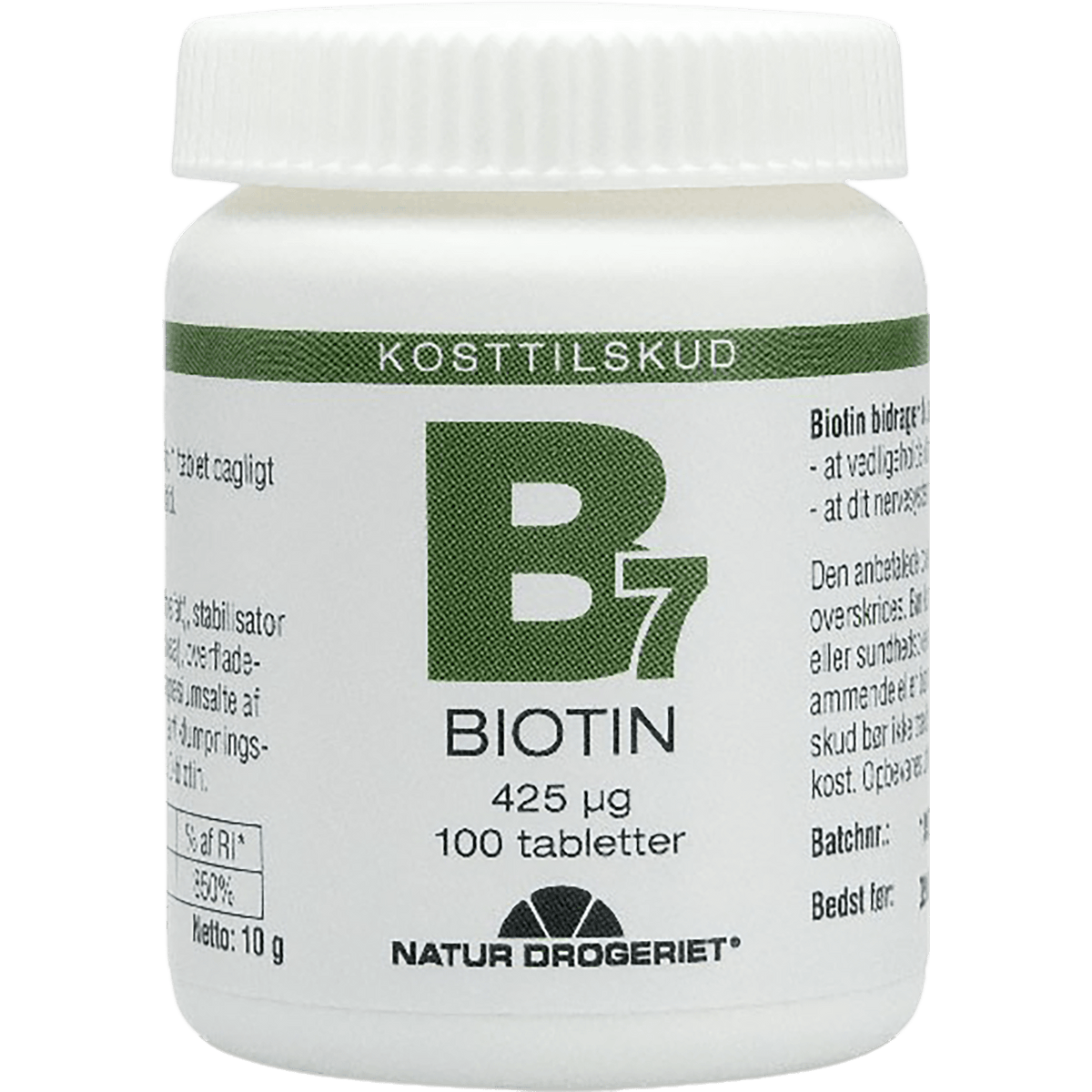Natur-Drogeriet Biotin | 100 tabletter fra Natur-Drogeriet