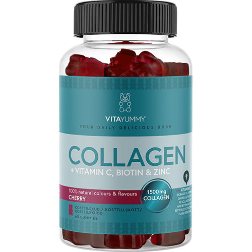 VitaYummy Collagen Cherry | 60 vingummi fra VitaYummy