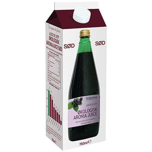 Aronia (Svartsurbær) Saft,Søt Smak, m. Rørsukker Øko - fra Livets frugt saft