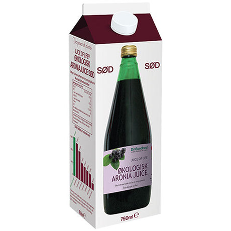 Aronia (Svartsurbær) Saft,Søt Smak, m. Rørsukker Øko - fra Livets frugt saft