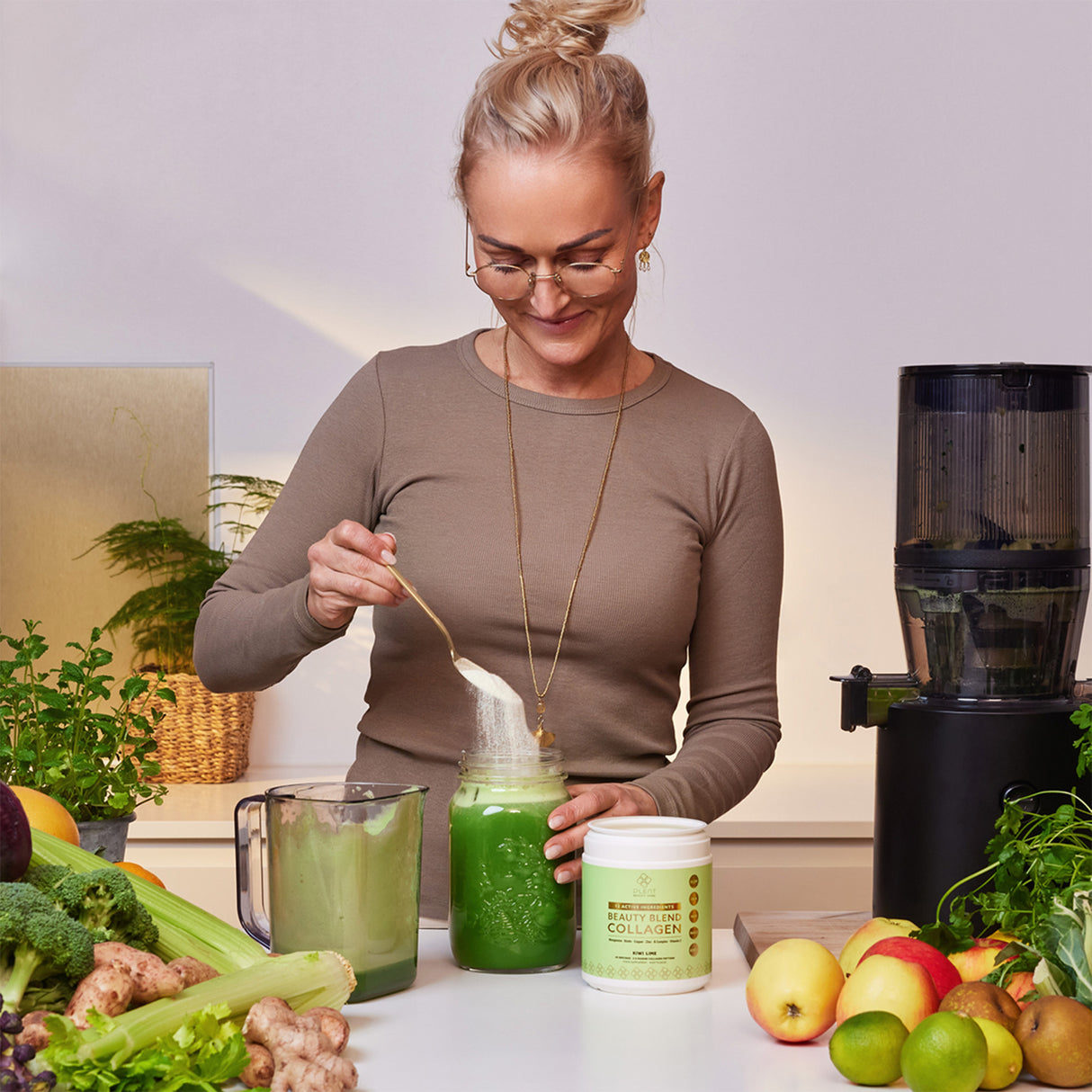 Plent Beauty Blend Collagen | Kiwi Lime fra Plent