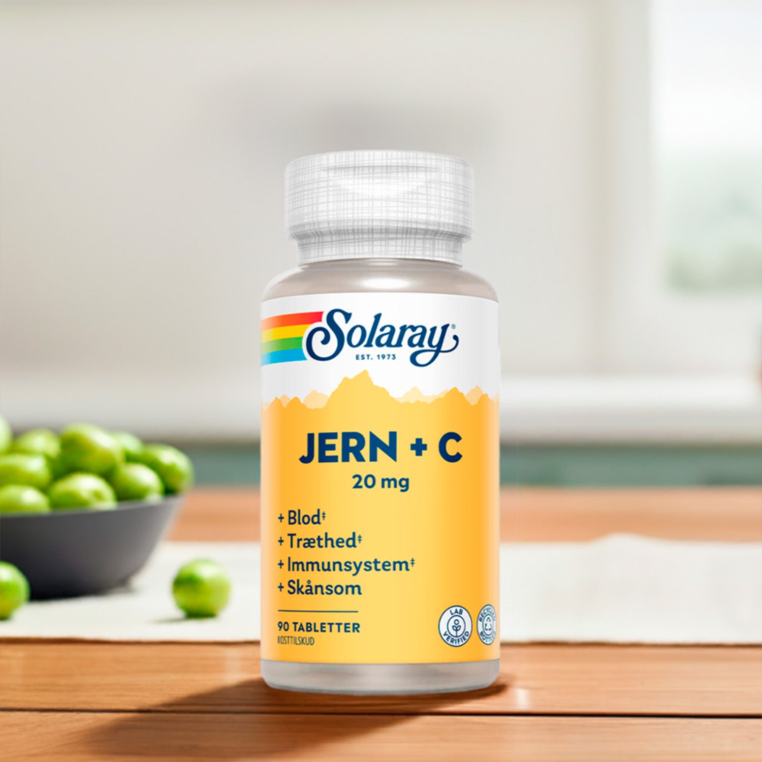 Jern + C-Vitamin Kapsler fra Solaray