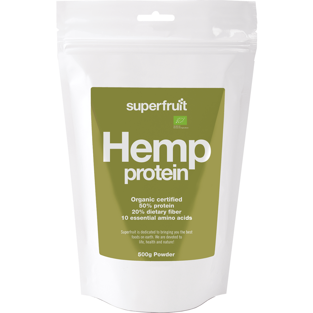 Superfruit Hamp Proteinpulver | 500 g fra Superfruit