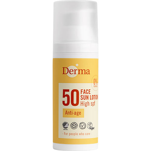 Solkrem Ansikt Spf 50 fra Derma