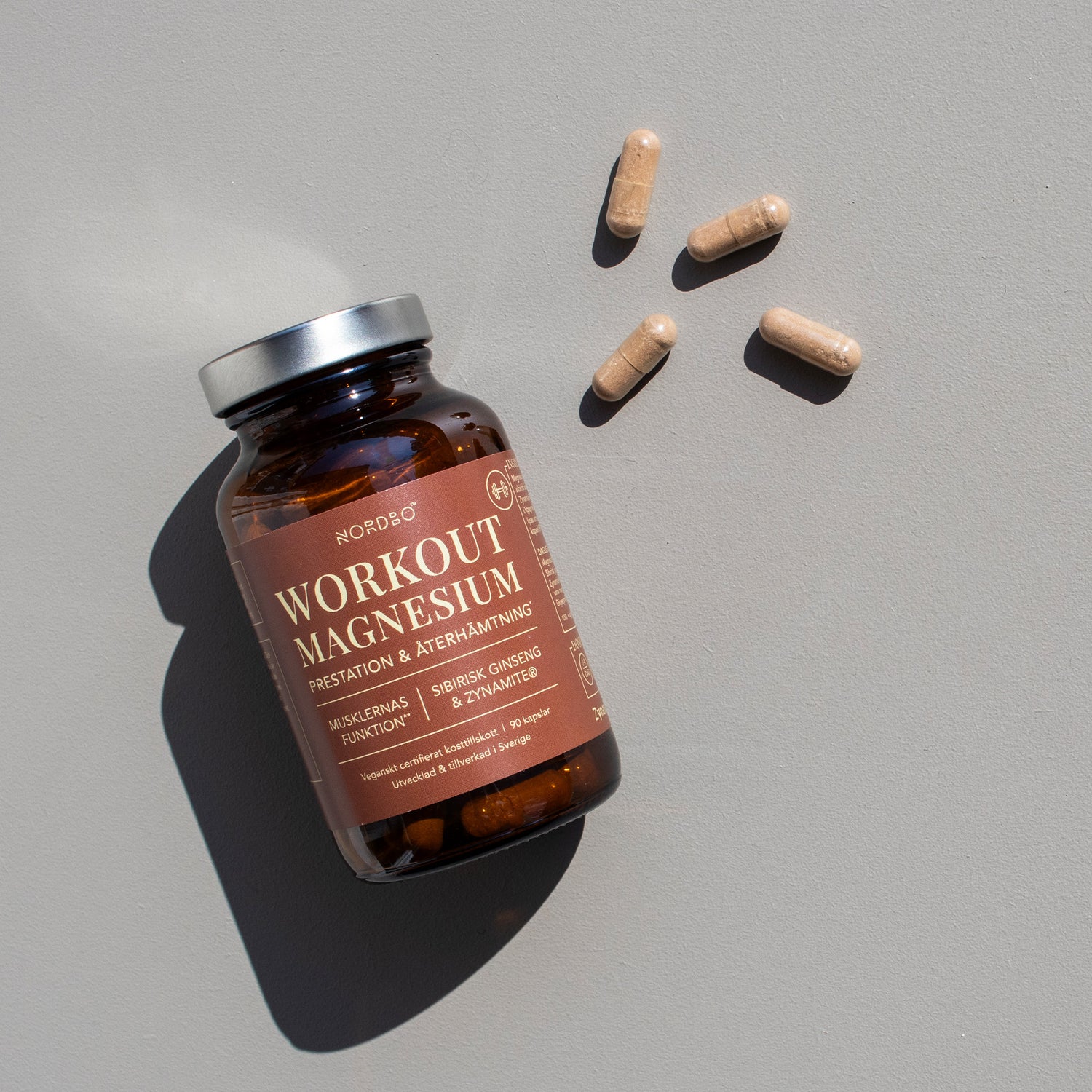 NORDBO Workout Magnesium | 90 kapsler