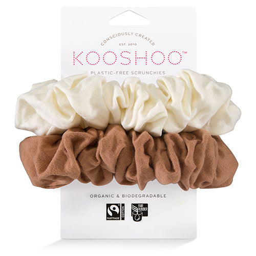 Kooshoo Hår Scrunchie Cappuccino Plastikfri 2 Stk fra KooShoo