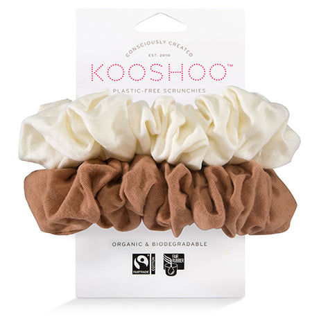 Kooshoo Hår Scrunchie Cappuccino Plastikfri 2 Stk fra KooShoo