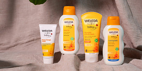 Weleda hudpleieserie med calendula for mor og barn