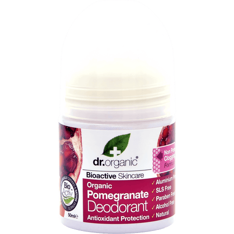 Dr. Organic Roll On Deo Pomegranate | 50 ml fra Dr. Organic